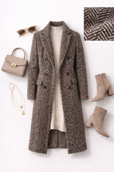 Eleganten plašč s tvid vzorcem