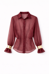 Elegantna srajca z zlatimi zapestnicami