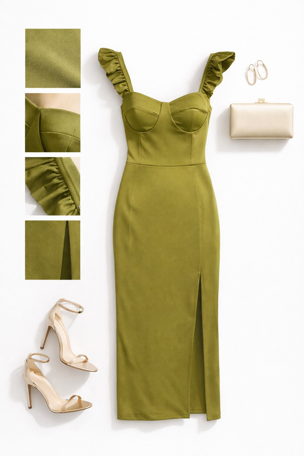 Oprijeta obleka z razporkom