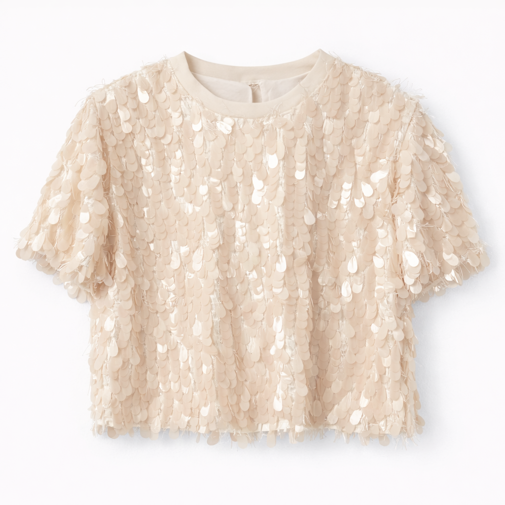 Bleščeča majica s pajetami