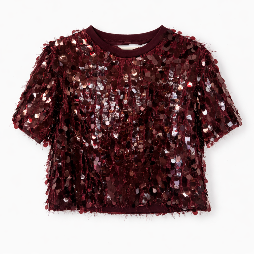 Bleščeča majica s pajetami