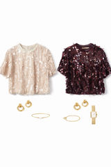 Bleščeča majica s pajetami