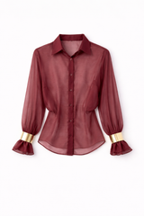 Elegantna srajca z zlatimi zapestnicami