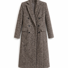 Eleganten plašč s tvid vzorcem